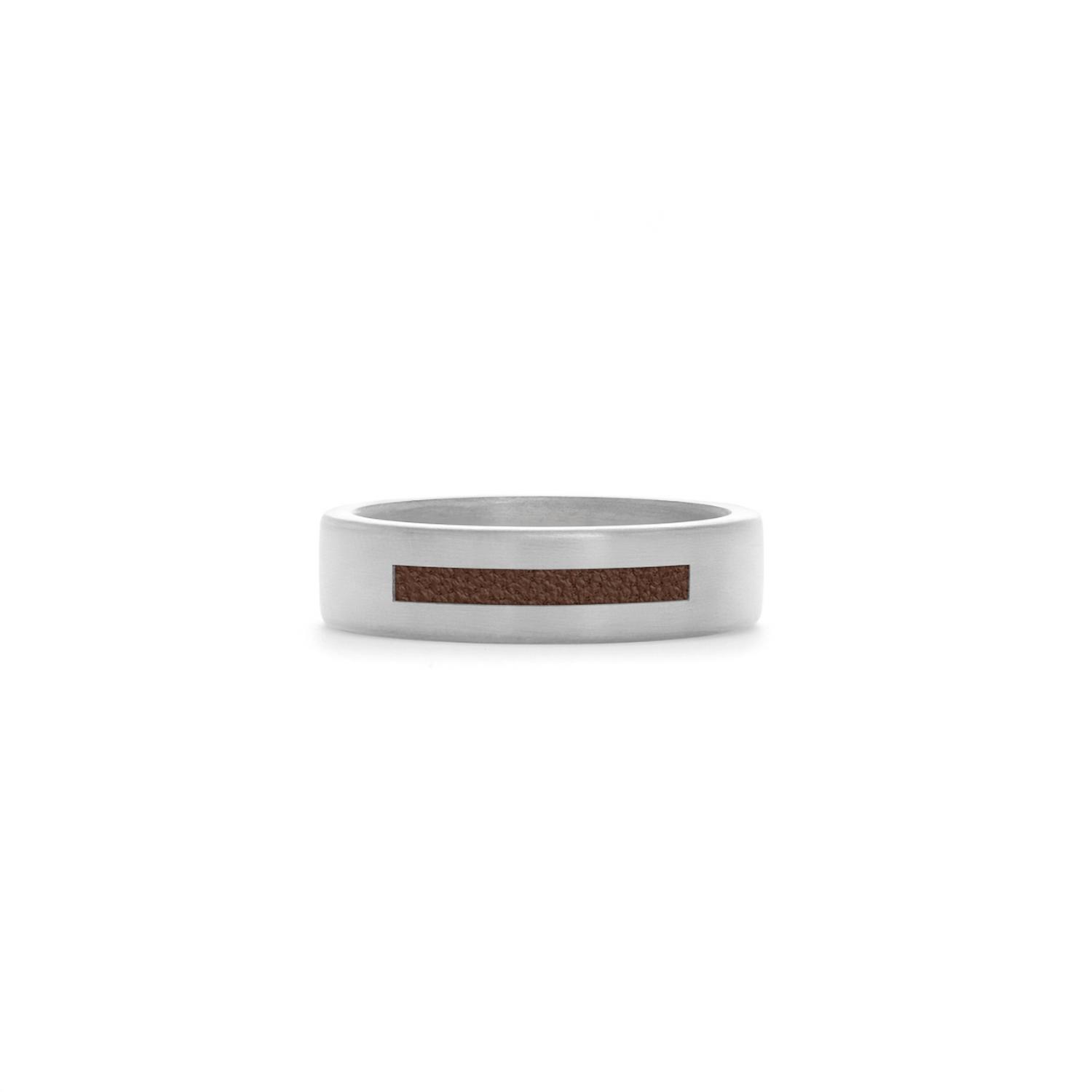 New Mission Atelier Men's Unity Consciousness Eternity Ring In Brown Leather